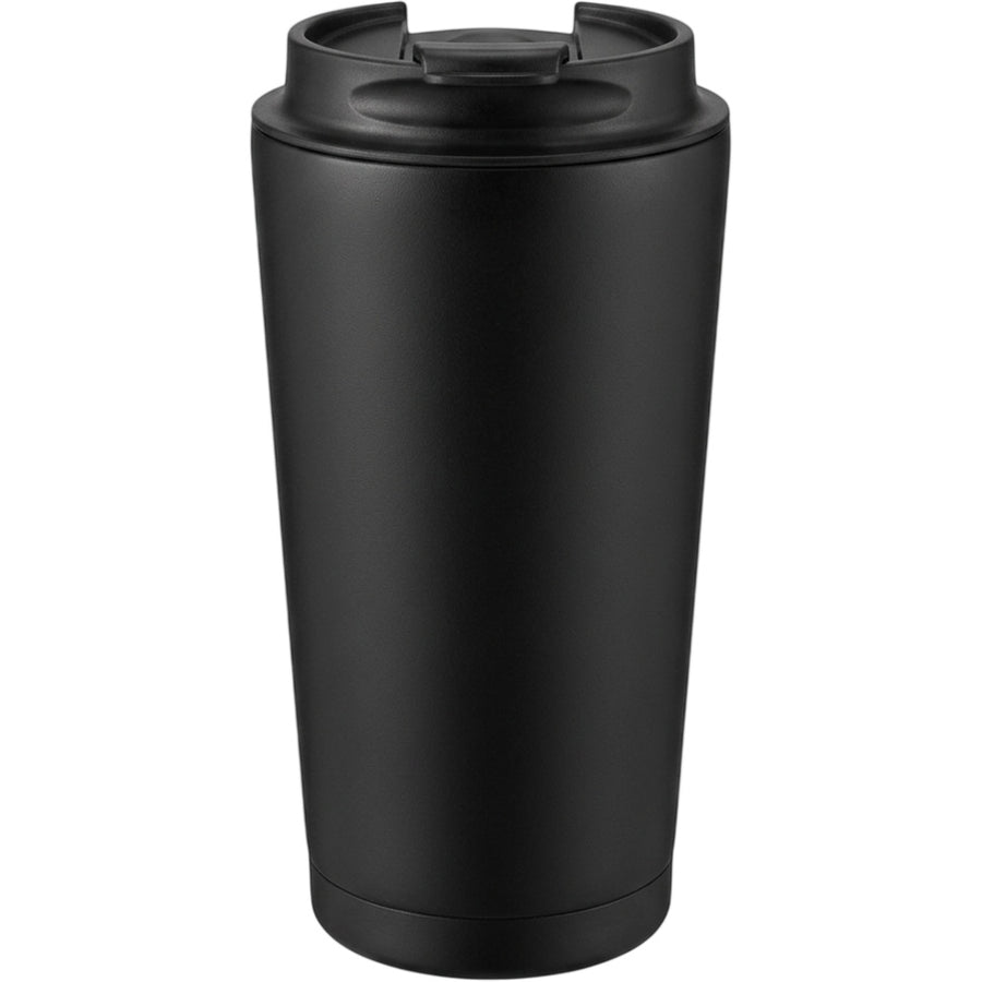 Kitchv Double-Wall Travel Cup Flip Lid Black 16 oz