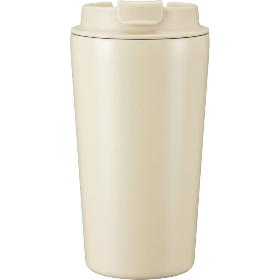 Kitchv Double-Wall Travel Tumbler Flip Lid Cream 14 oz