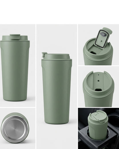Kitchv Double-Wall Commuter Cup Flip Lid Sage 20 oz